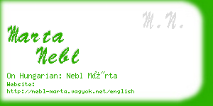 marta nebl business card